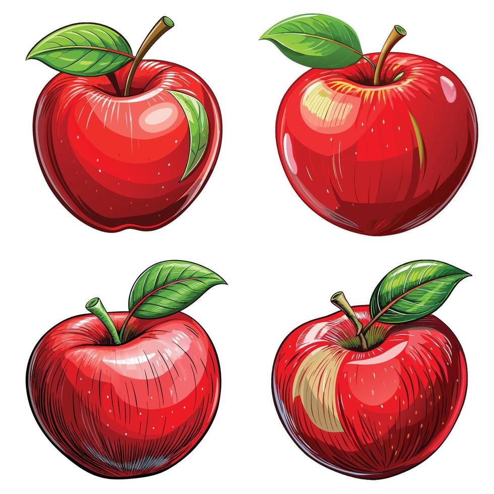 A Scarlet Apple Tale vector
