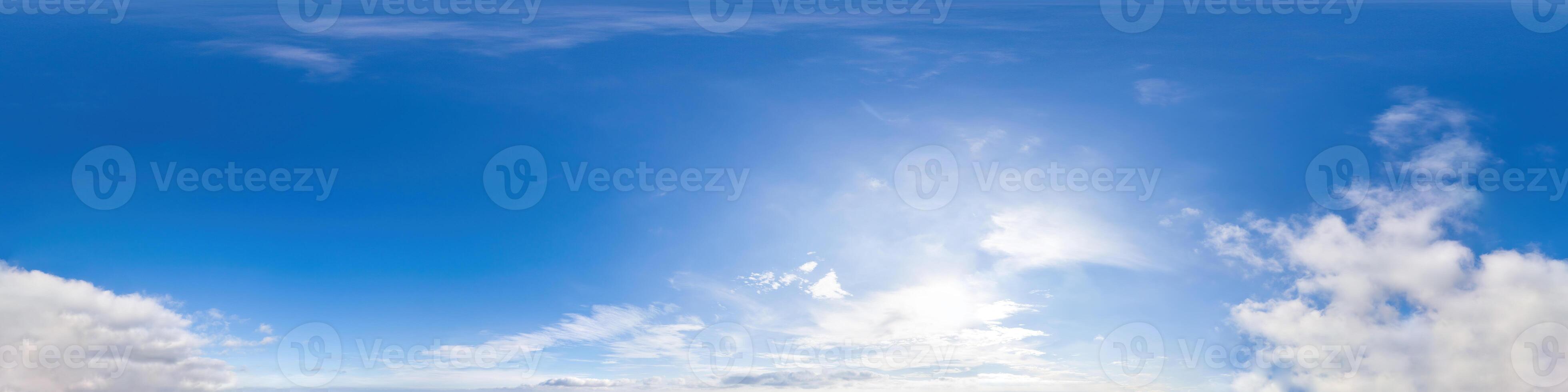 upper part of panorama with clouds in sky and mountains, for easy use in 3D graphics and panorama for composites in aerial and ground spherical panoramas as a sky dome. photo