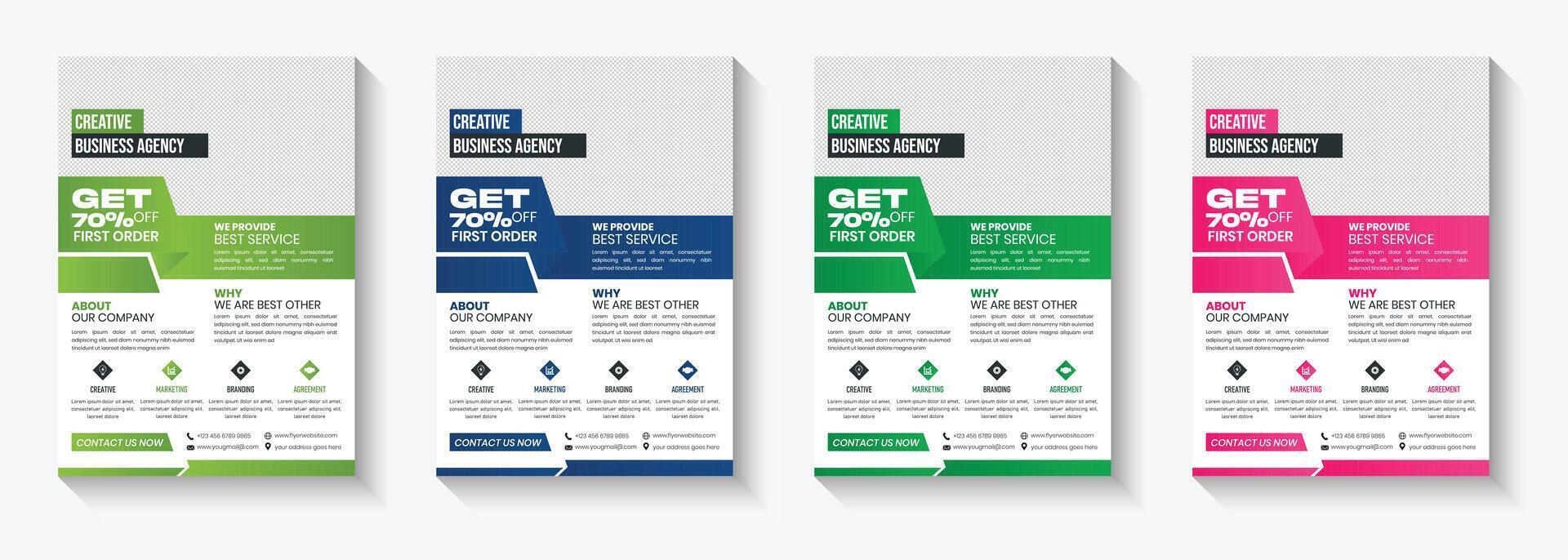 Corporate Unique Business flyer design template in A4 size, infographic, modern layout,editable bundle, marketing print material design, Magazine, Poster, Corporate Presentation, EPS vector