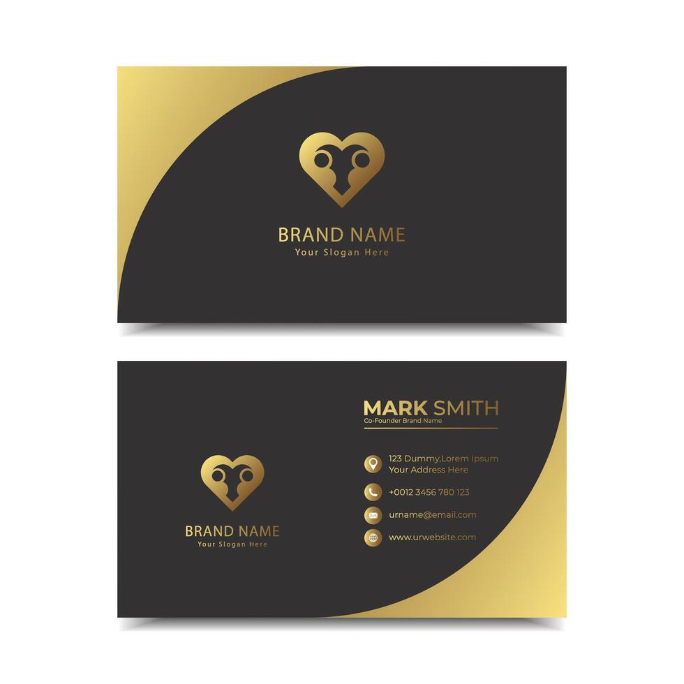Modern business card design template illustrator. vector
