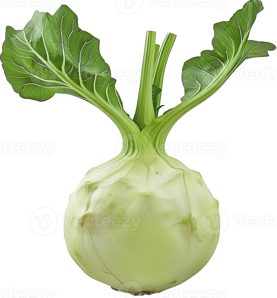 Kohlrabi Vegetable isolated - Fresh Kohlrabi vegetable illustration png