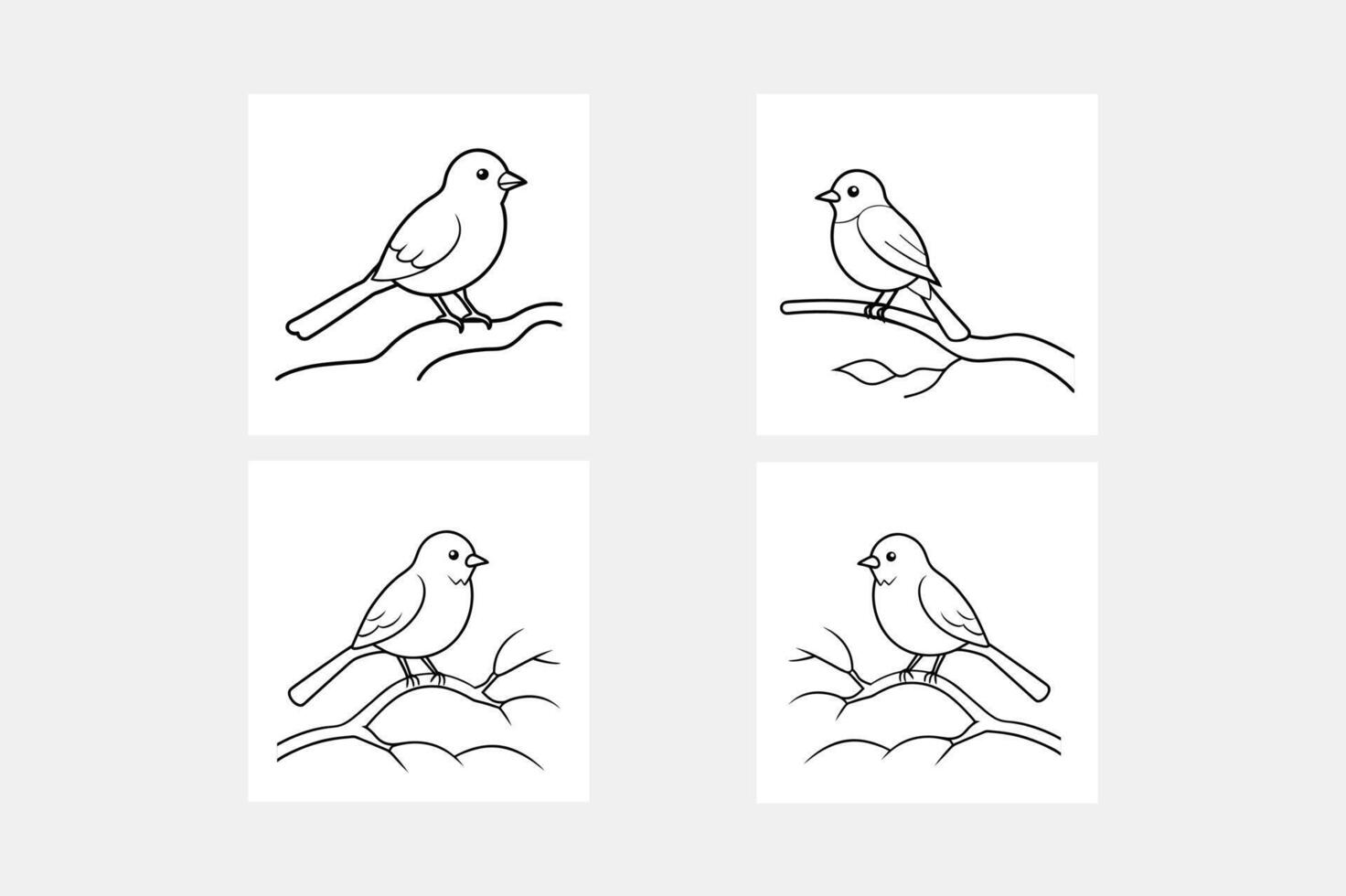 simple bird logo icon illustration vector