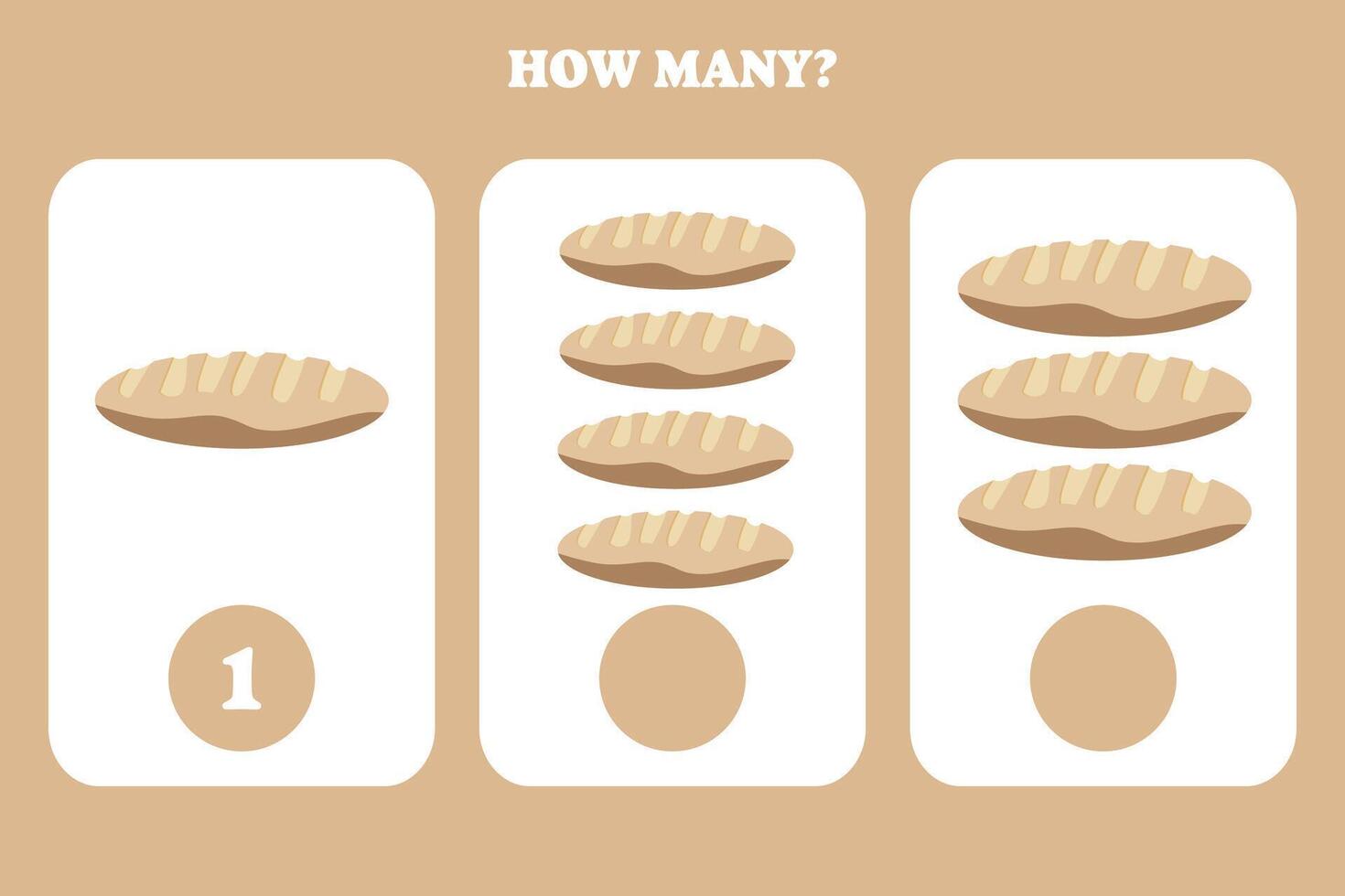 How many breads are there illustration vector