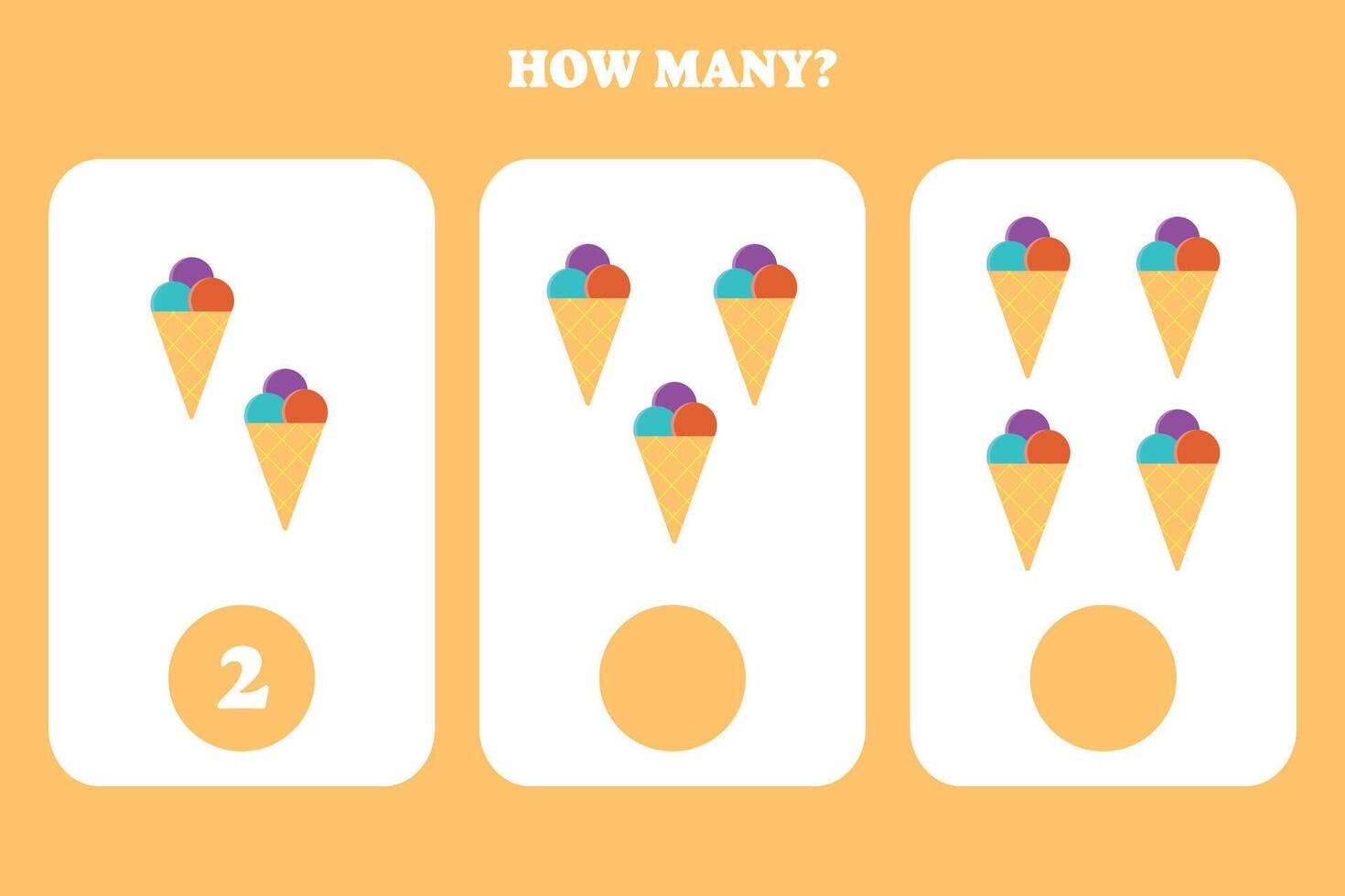 How many ice cream cones are there vector