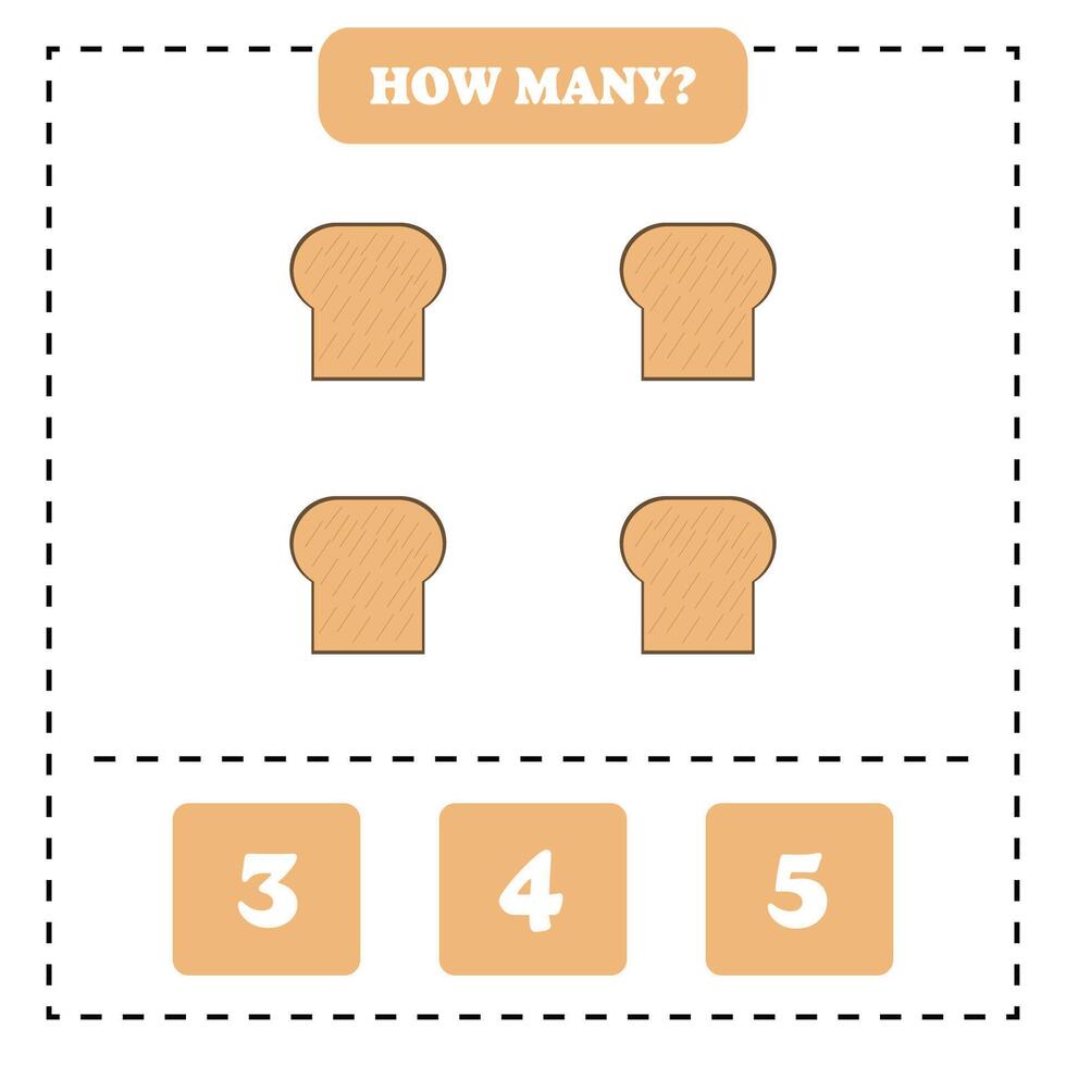 How many breads are in this picture math worksheet math worksheets vector