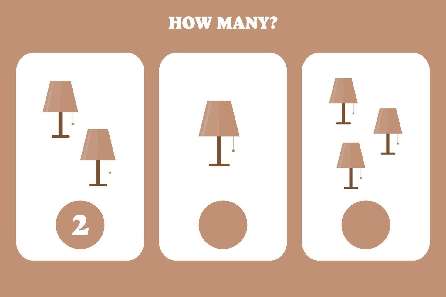 A game of how many lamps are there vector