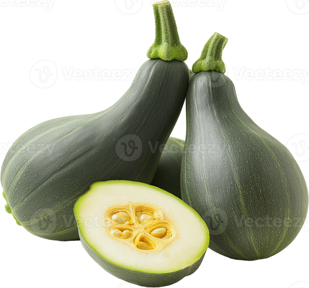 Green Butternut Squash vegetable, Green Butternut Clipart - bunch of fresh Green Butternut Squash illustration png