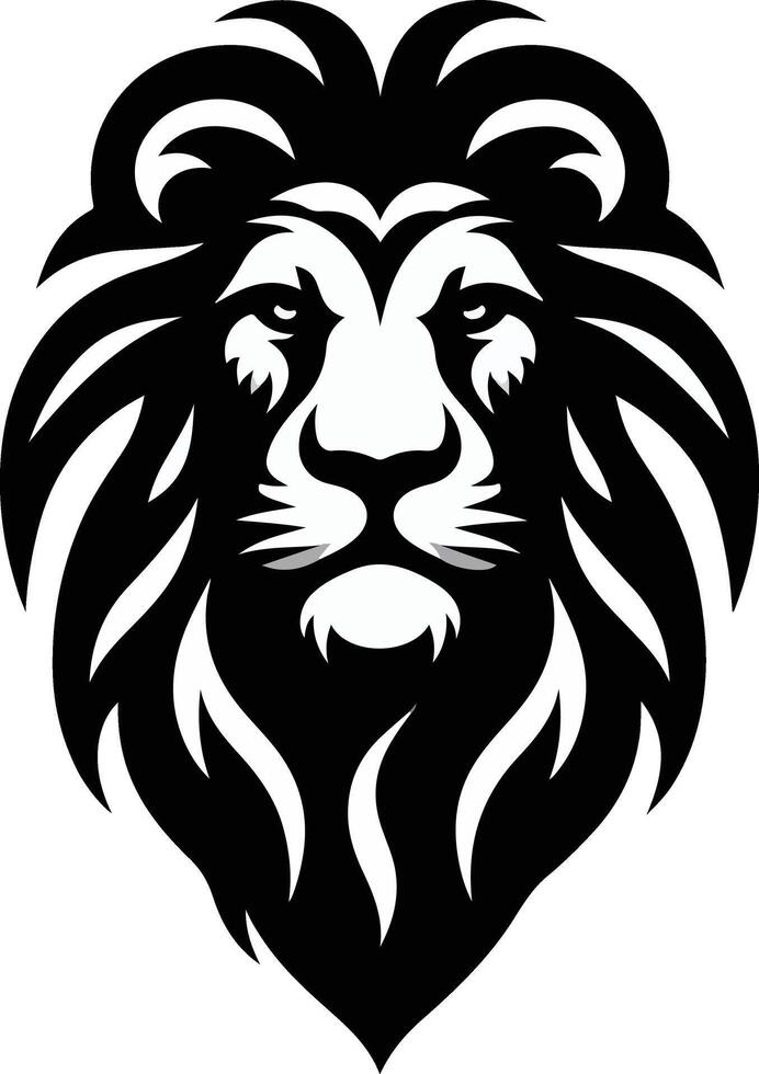 lion black illustration vector