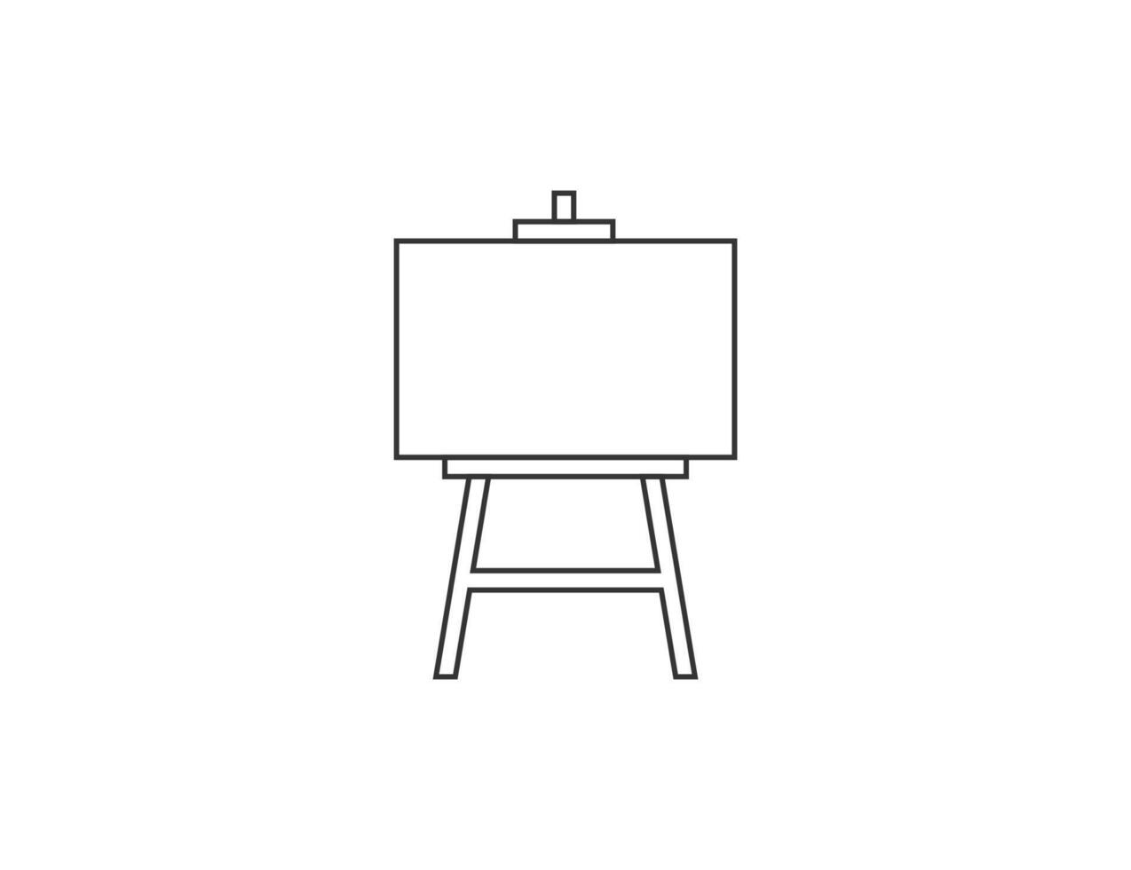Easel, canvas icon. vector
