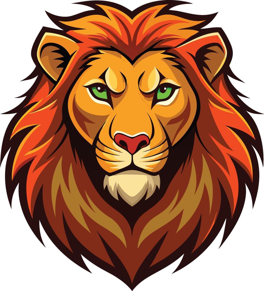 Lion head illustration vector