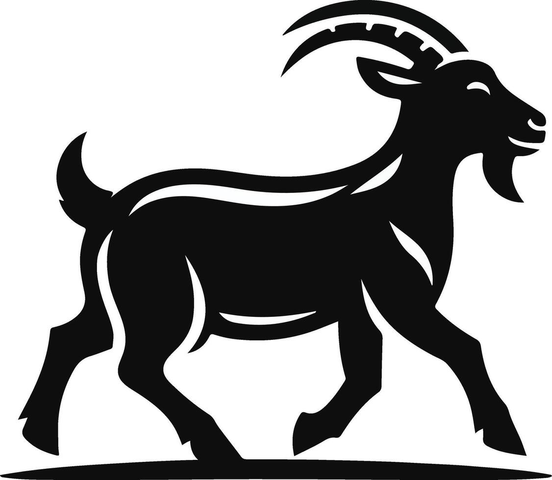 Goat silhouette icon vector