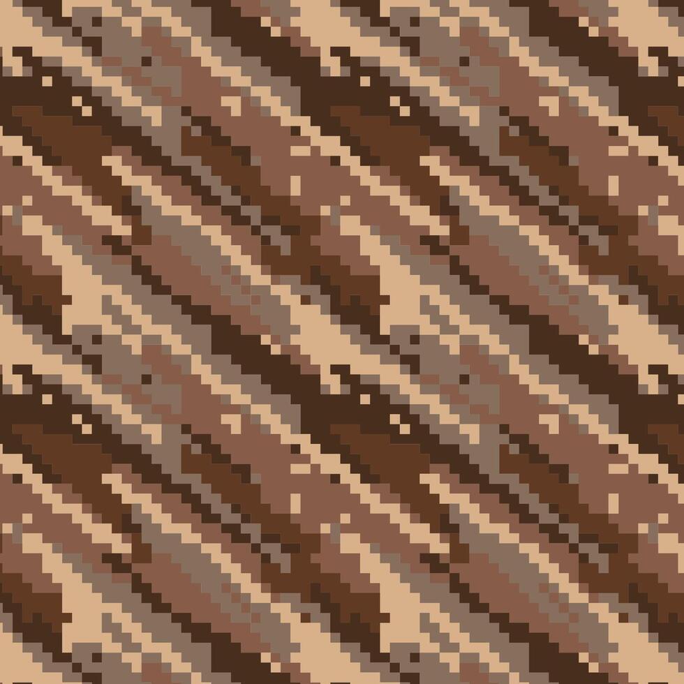 Pixel camouflage repeatable pattern design for hunting gear. Military texture for tactical applications vector