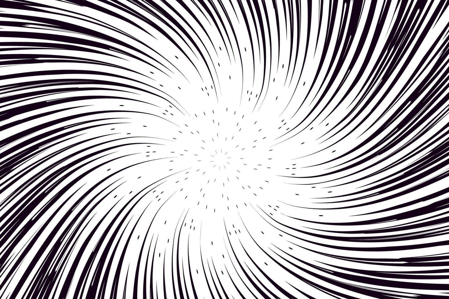 Black speed lines in comic book style. vector