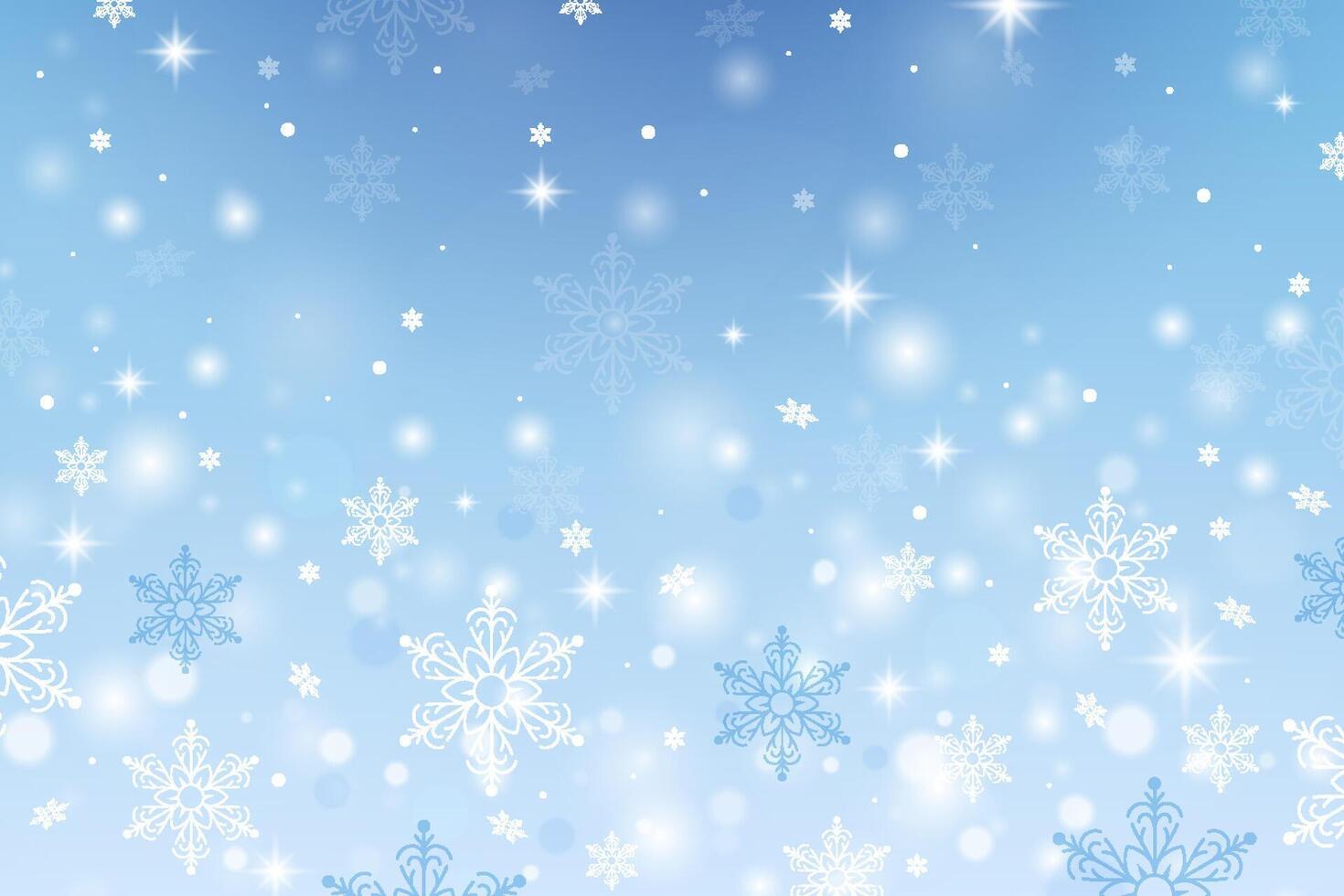 Icy particles on a blue background. Snowflake winter abstract design. Winter scene with snow. vector