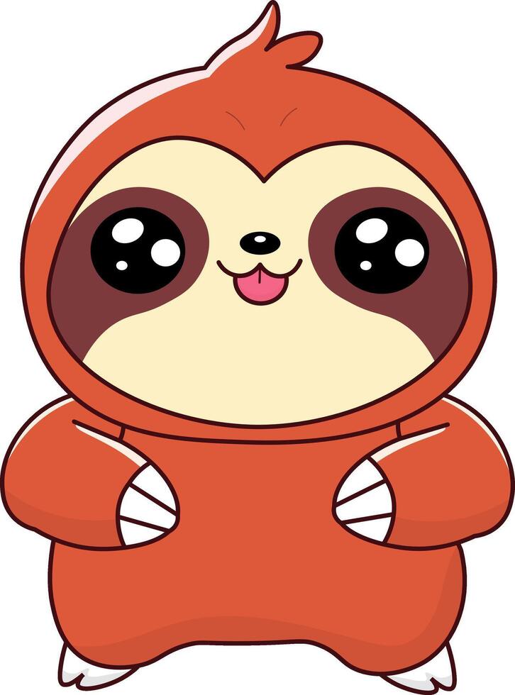 cute sloth illustration for designers and backgrounds vector