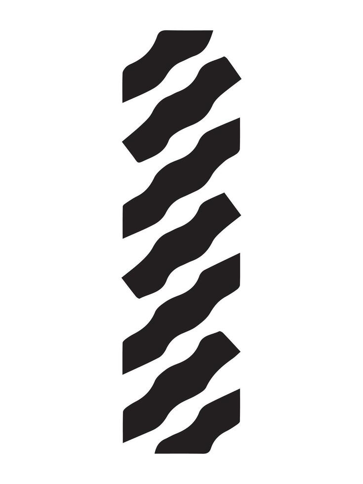 Black tire tracks isolated on white background. Concept of vehicle prints, automotive pattern, grungy texture, and rugged tread. Design element, print, icon for transportation and off-road themes vector