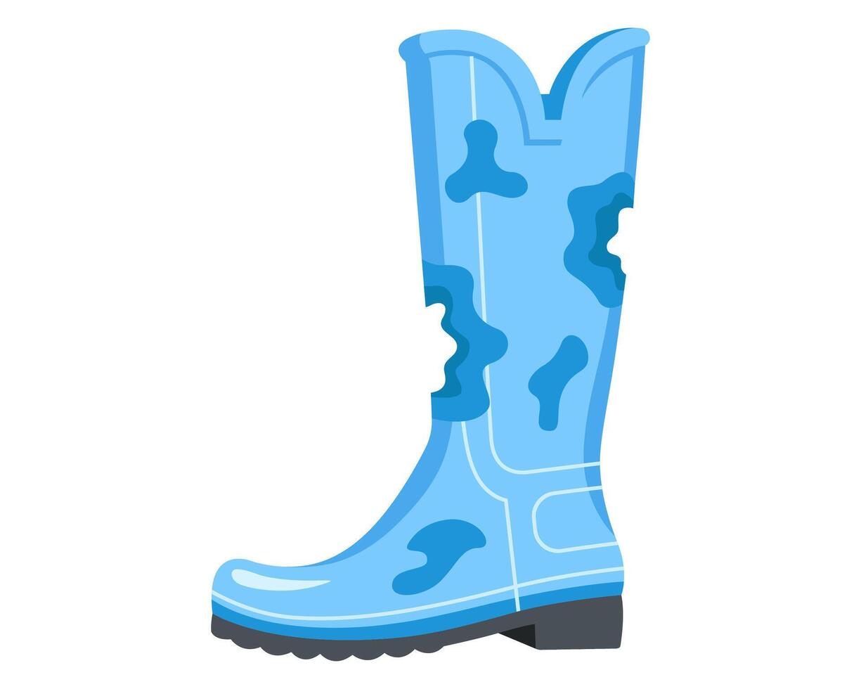 old rubber boot. holey boot. vector