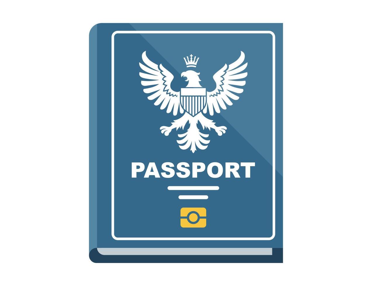 blue passport with coat of arms. eagle on foreign passport. vector
