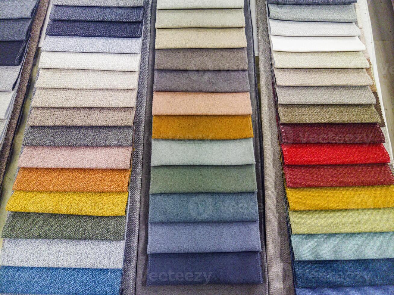 Color palette samples picker of textile fabrics photo