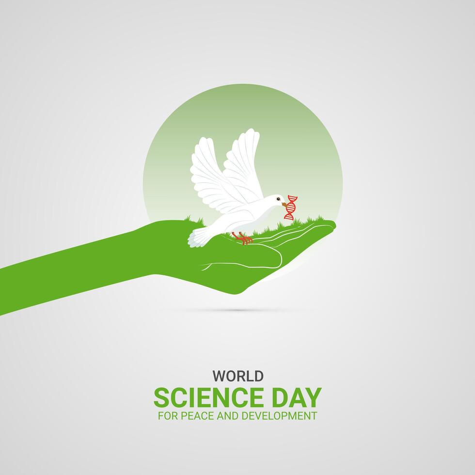 World Science Day for Peace and Development banner design vector
