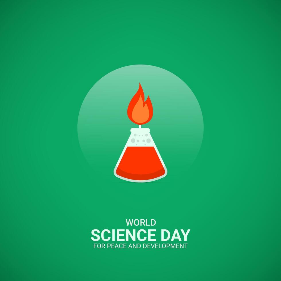 World Science Day for Peace and Development social media post vector