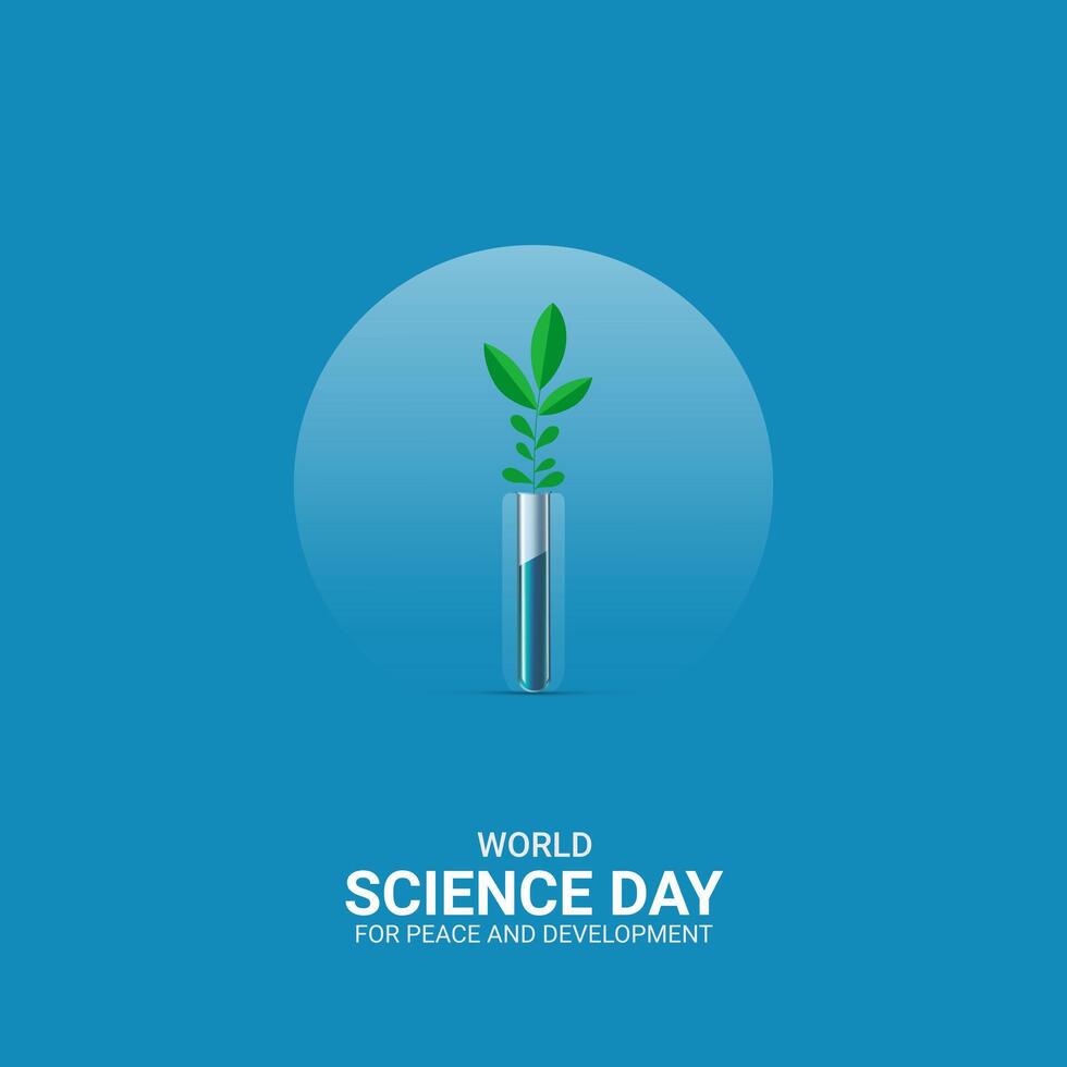 World Science Day for Peace and Development creative ads design vector