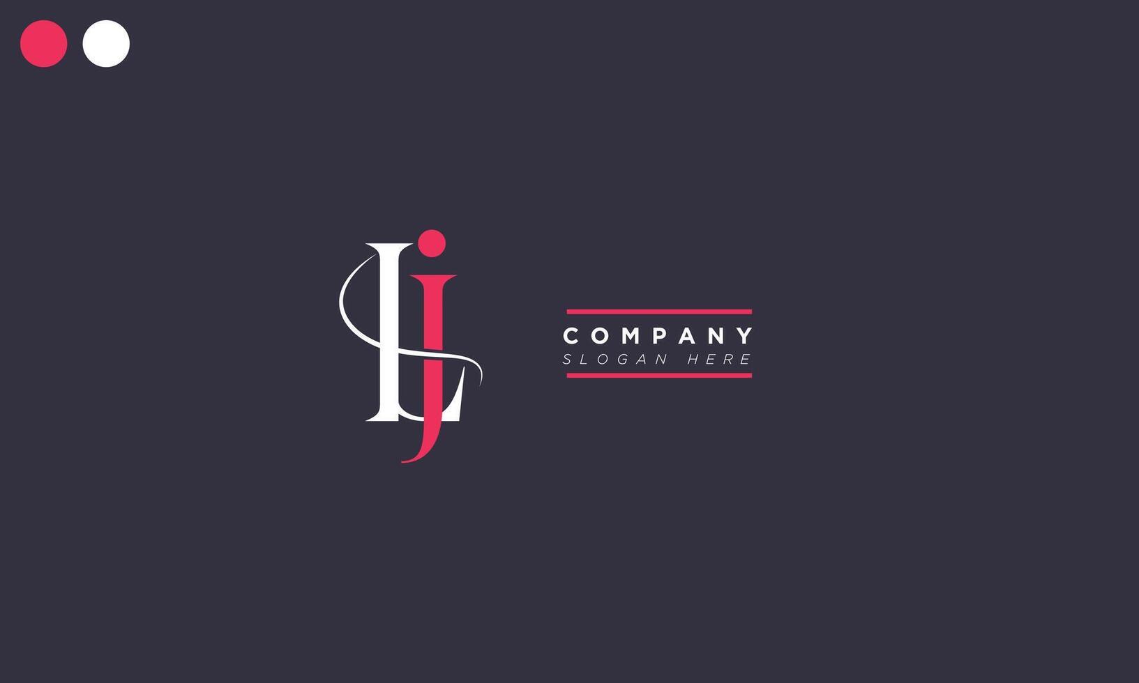 LJ Alphabet letters Initials Monogram logo vector