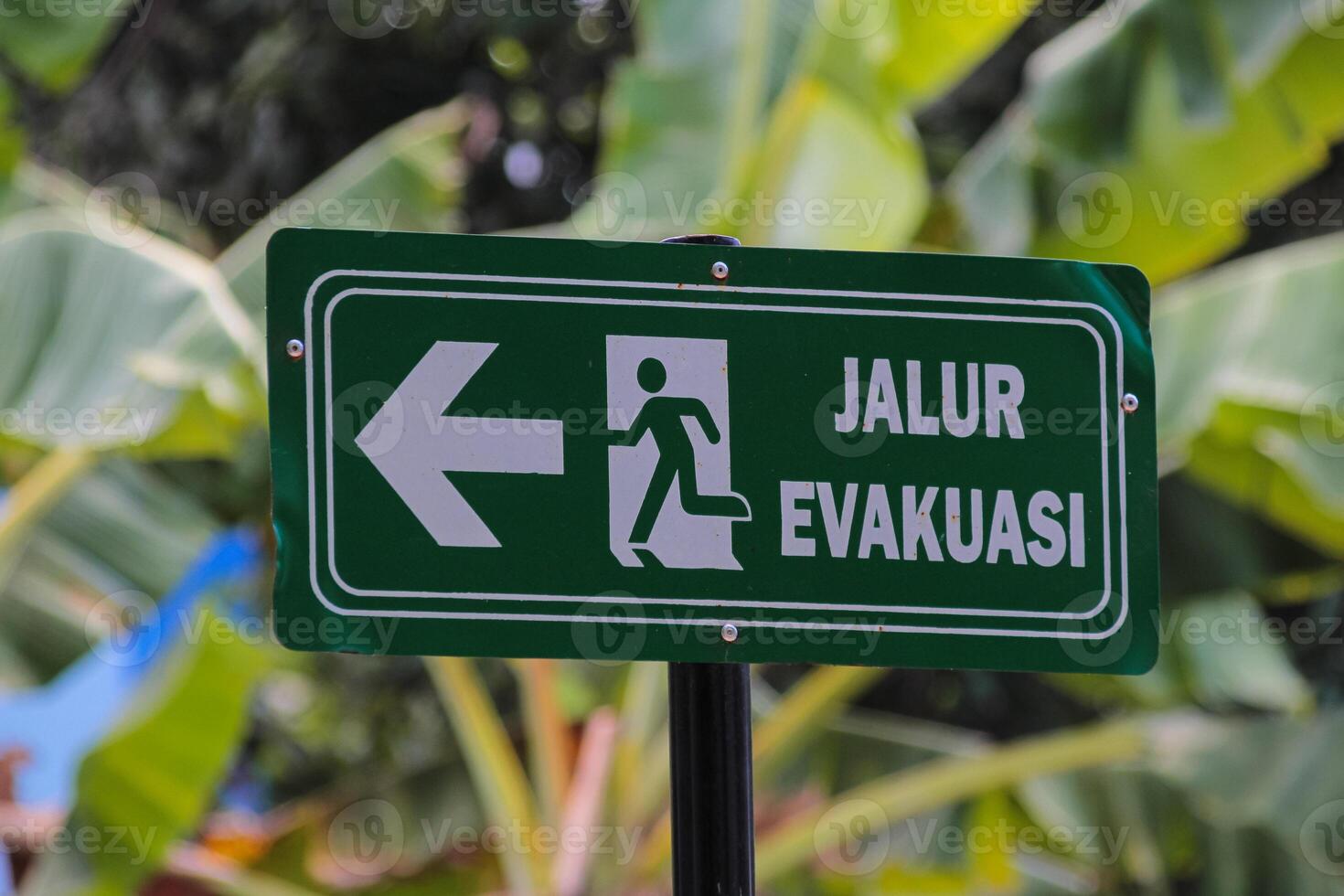 evacuation route signage in case of disaster photo