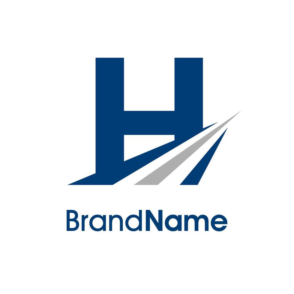 Simple Initial H Road Logo vector