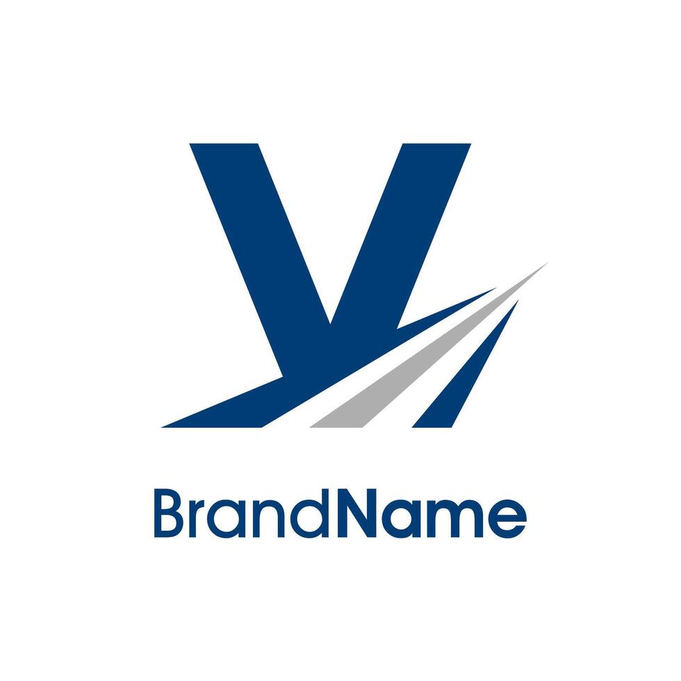 Simple Initial V Road Logo vector