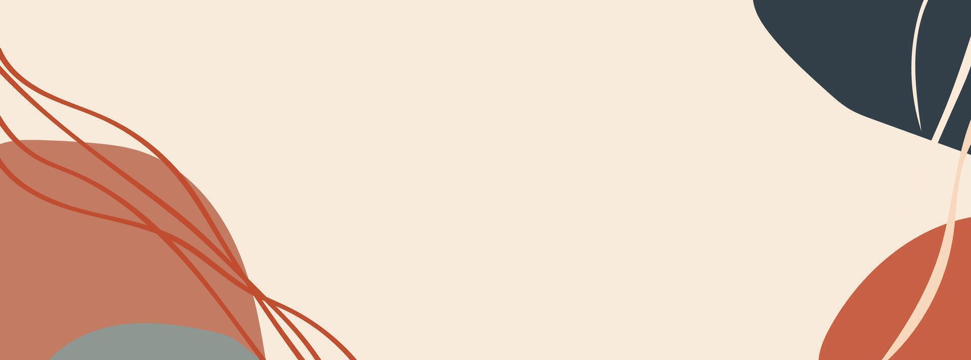Elegant Minimalist Abstract Design with Warm Neutral Colors vector