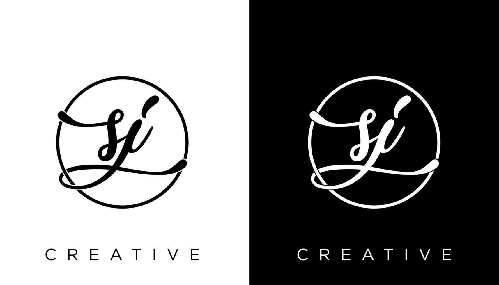 SJ initial letters luxury logo icon template vector
