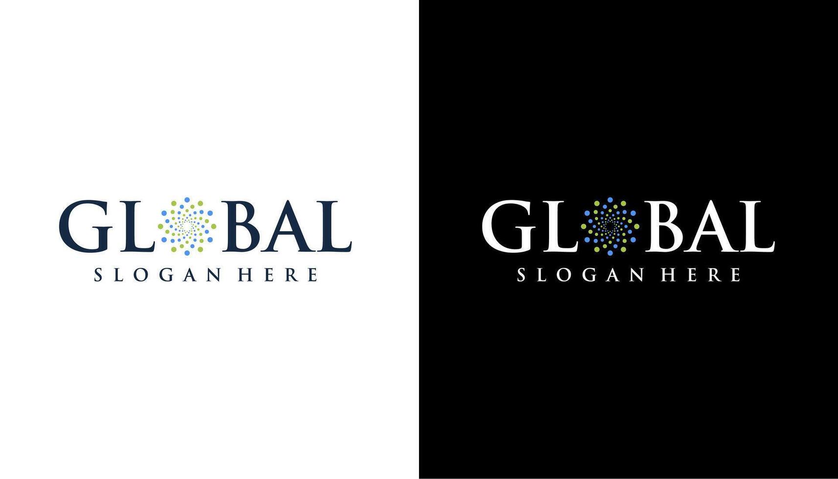 global business logo design template vector