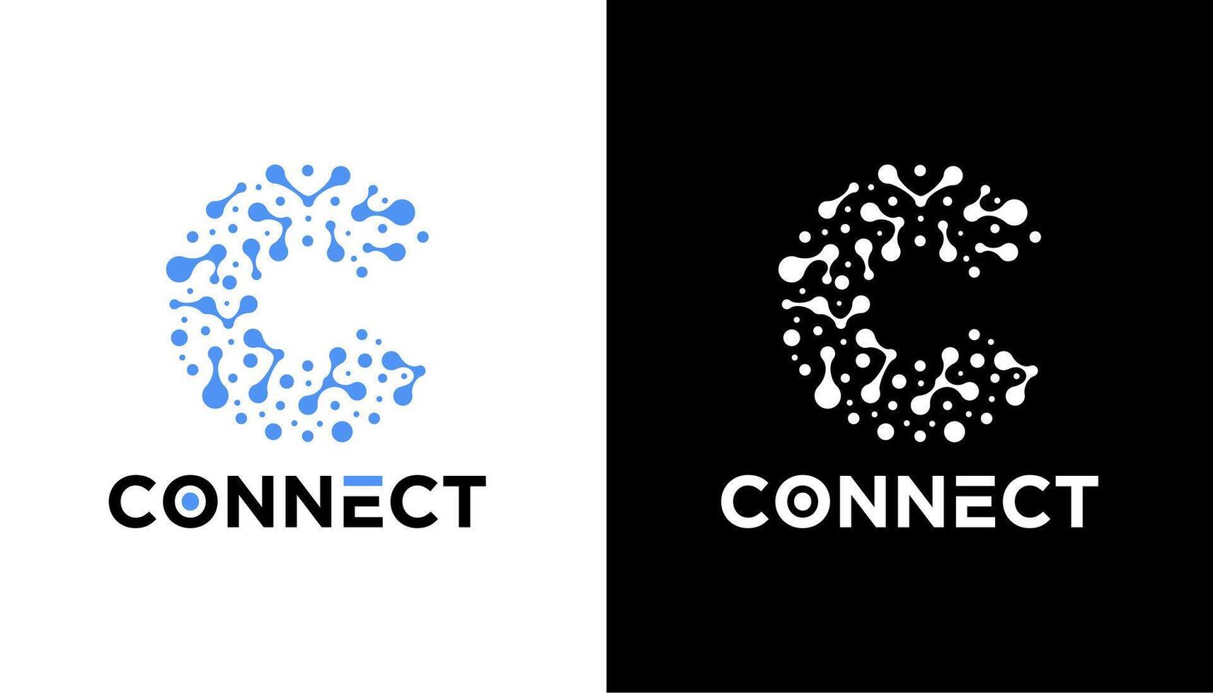 connect logo design template illustration icon element vector