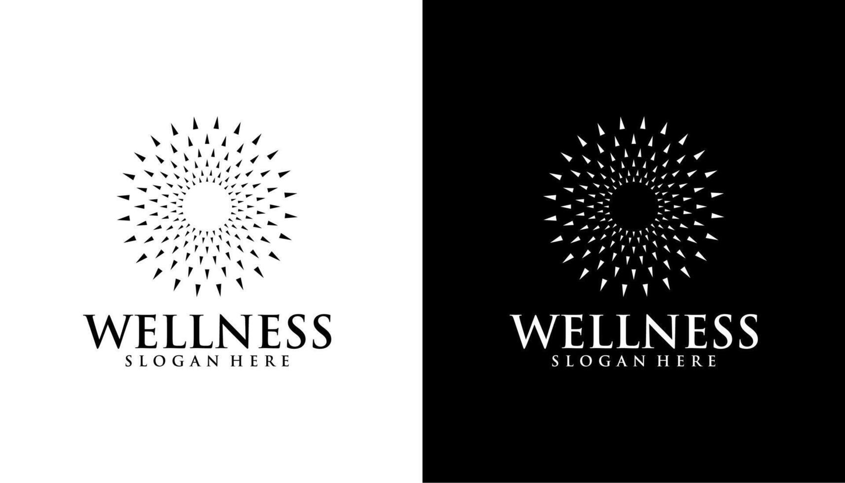 wellness yoga logo design template element vector