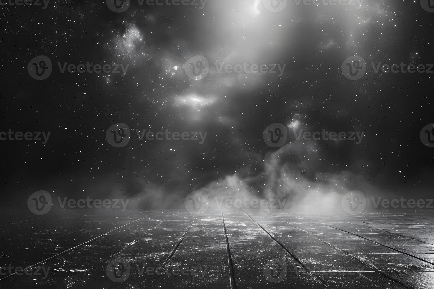 Abstract Cosmic Scene with Starry Sky and Mysterious Misty Effects for Design and Print photo
