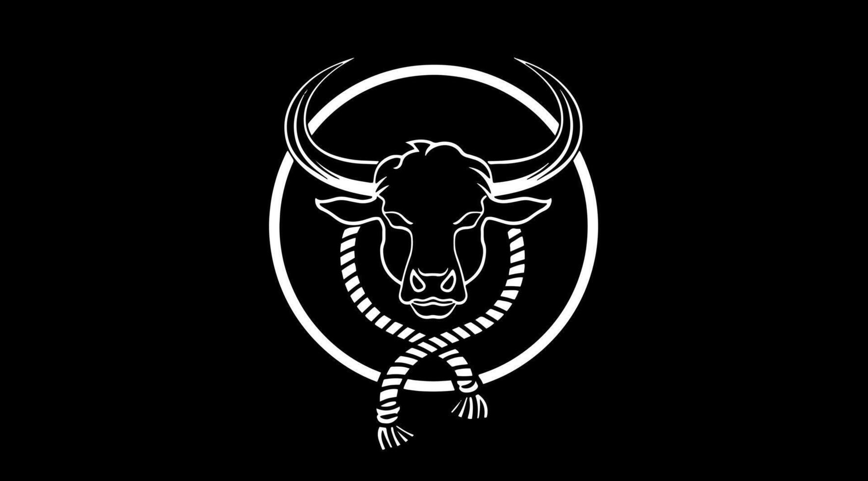 logo of the head of an ox vector