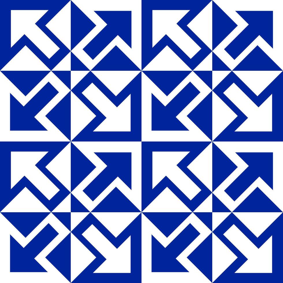 Blue arrows seamless pattern vector
