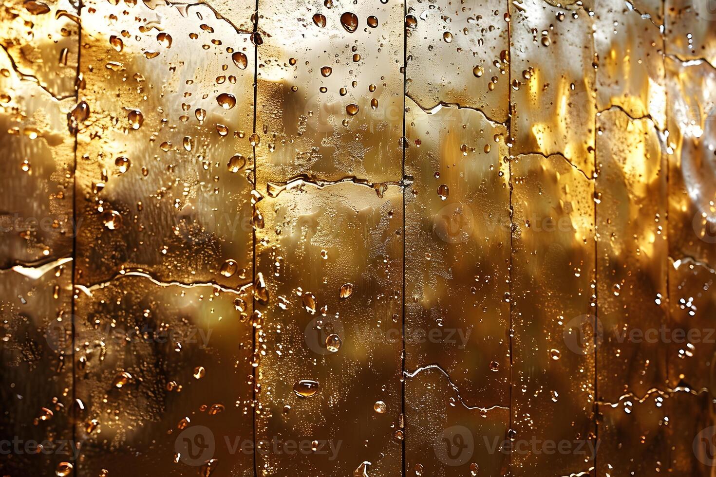 Golden Rainy Window Background for Elegant Design and Decoration photo