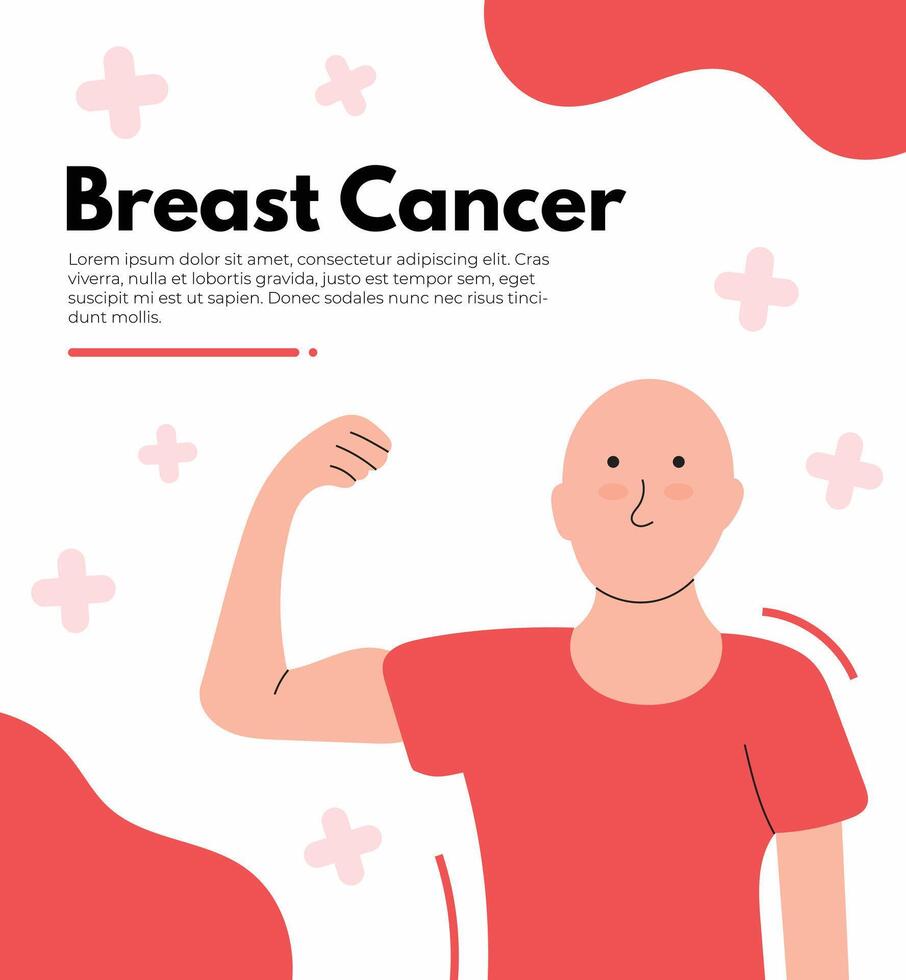 Design template and illustration breast cancer vector