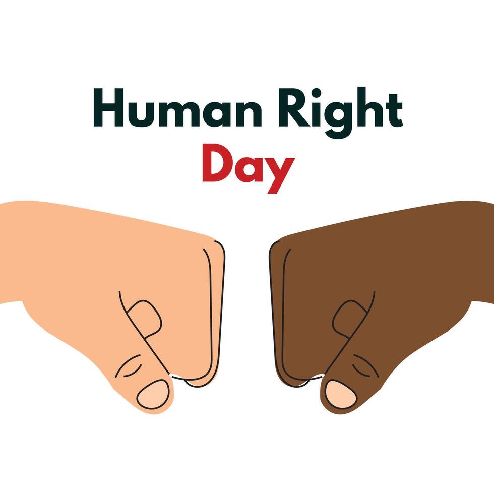 Illustration of hands clenched in a fistfight, meaning unity vector