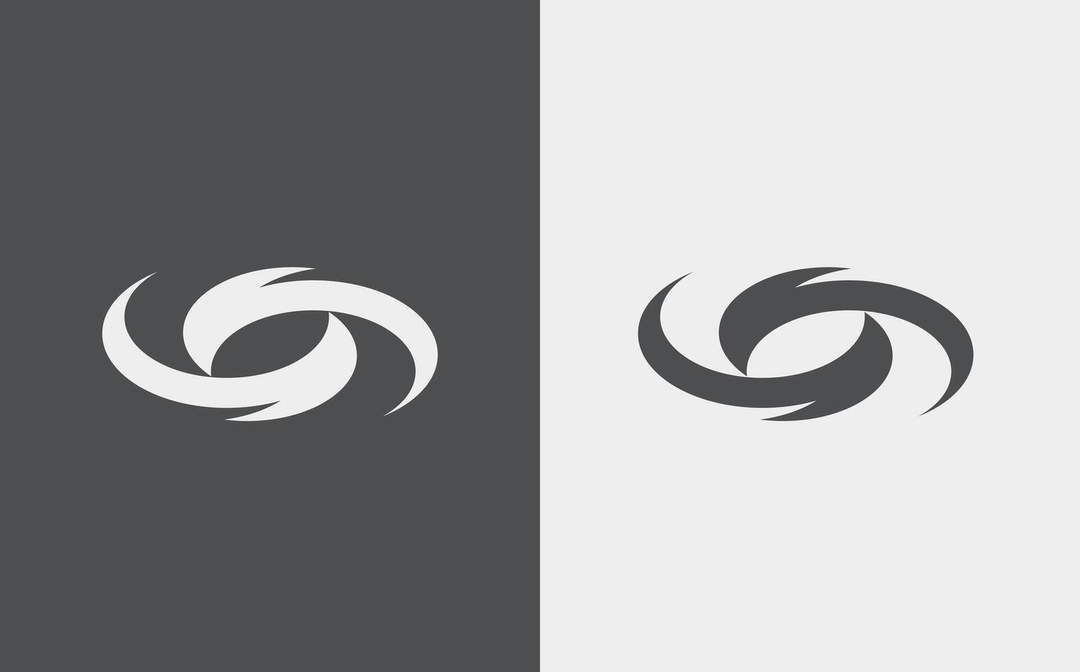 Logo twist vortex unique design with blank background vector