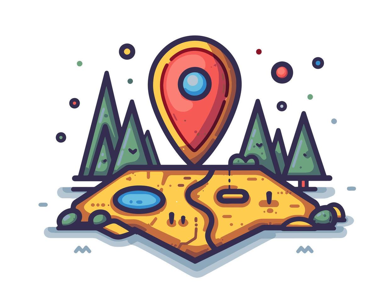 travel location pin marker on a map vector