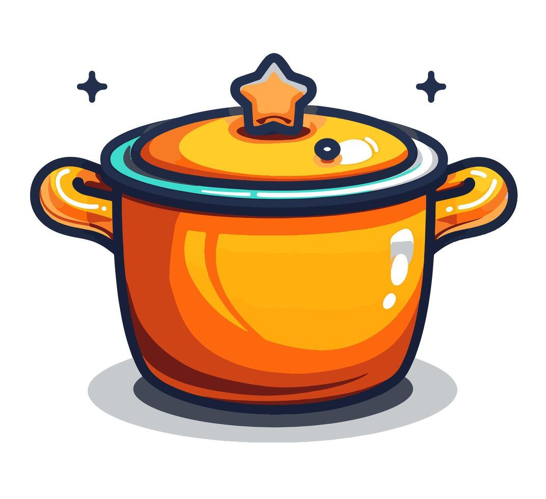 pot with simple lines vector