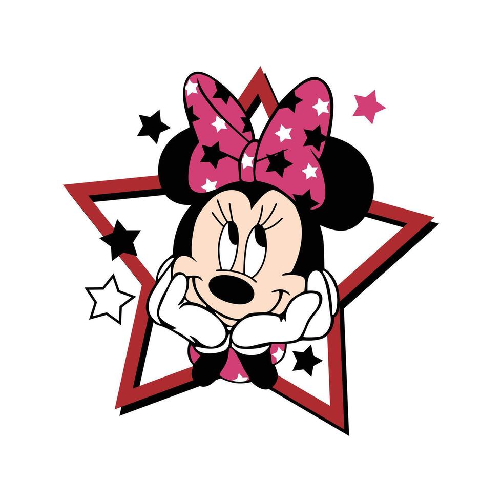 STAR MINNIE MOUSE vector