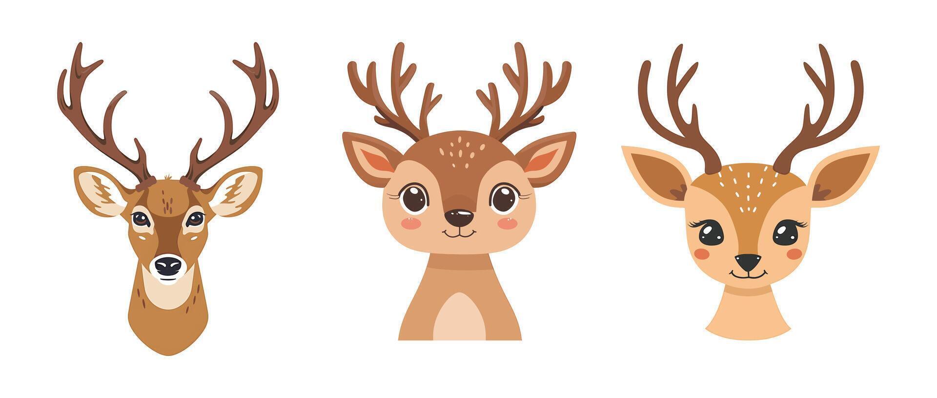 a deer simple flat illustration vector