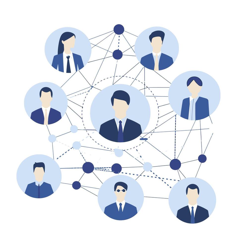 network of business people vector