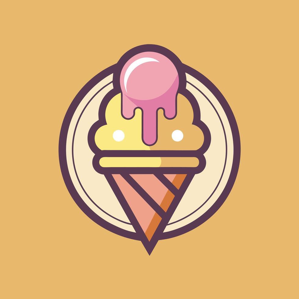 Illustration of Ice Cream Logo Icon vector