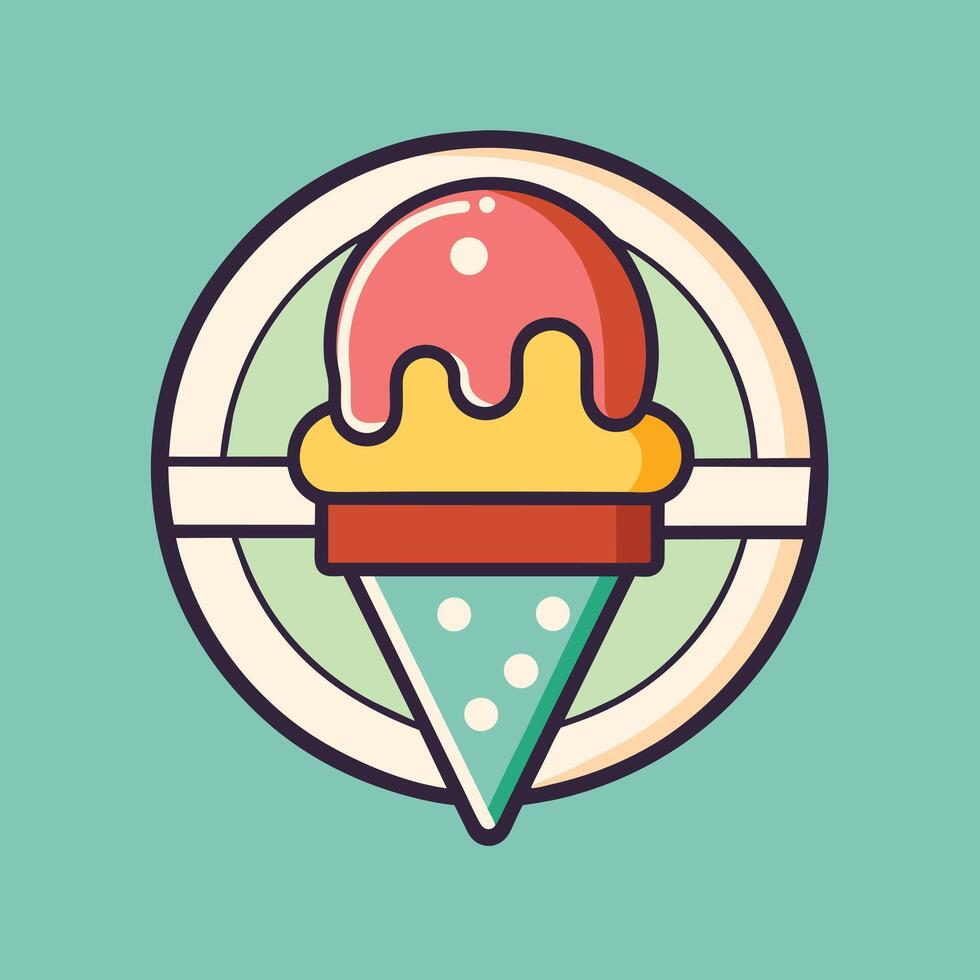 Ice Cream Icon Logo Illustration vector