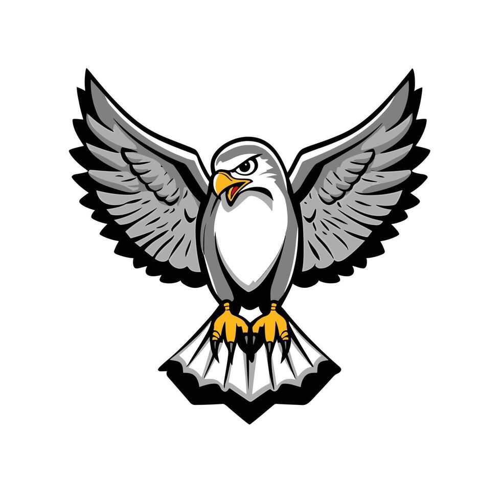 Falcon Emblem Logo cartoon vector